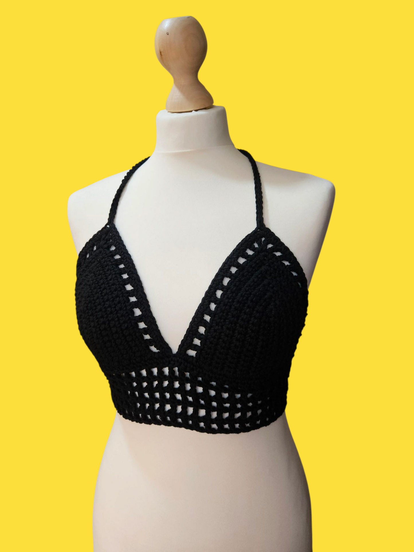 Cotton crop top Black