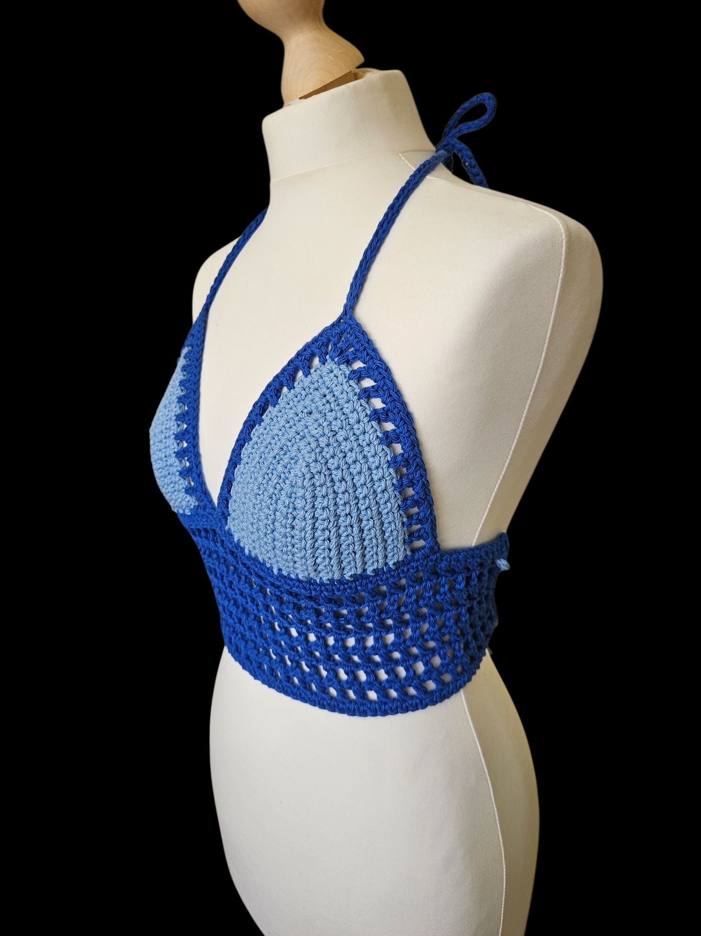 Cotton Crop top Blue