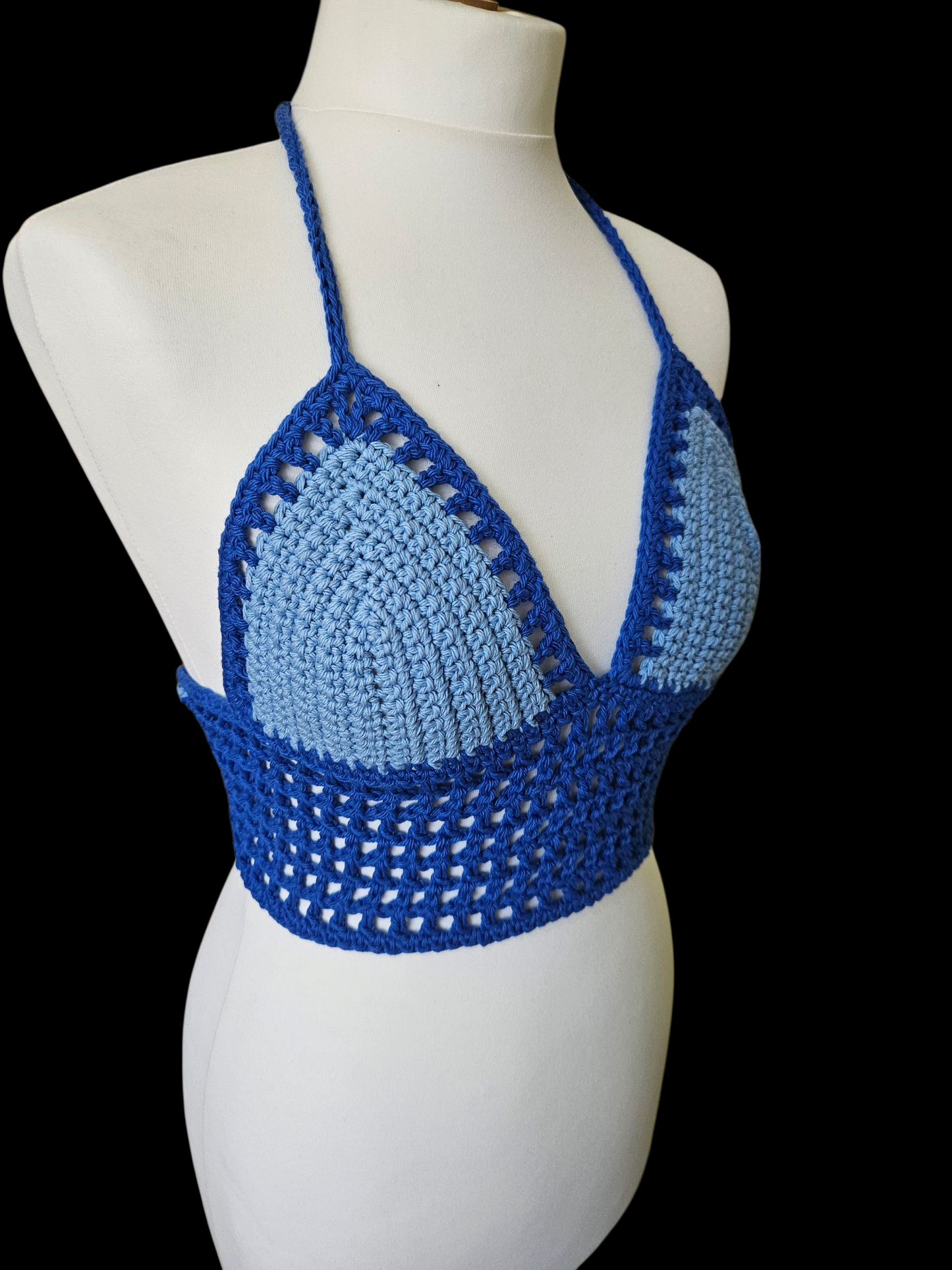 Cotton Crop top Blue