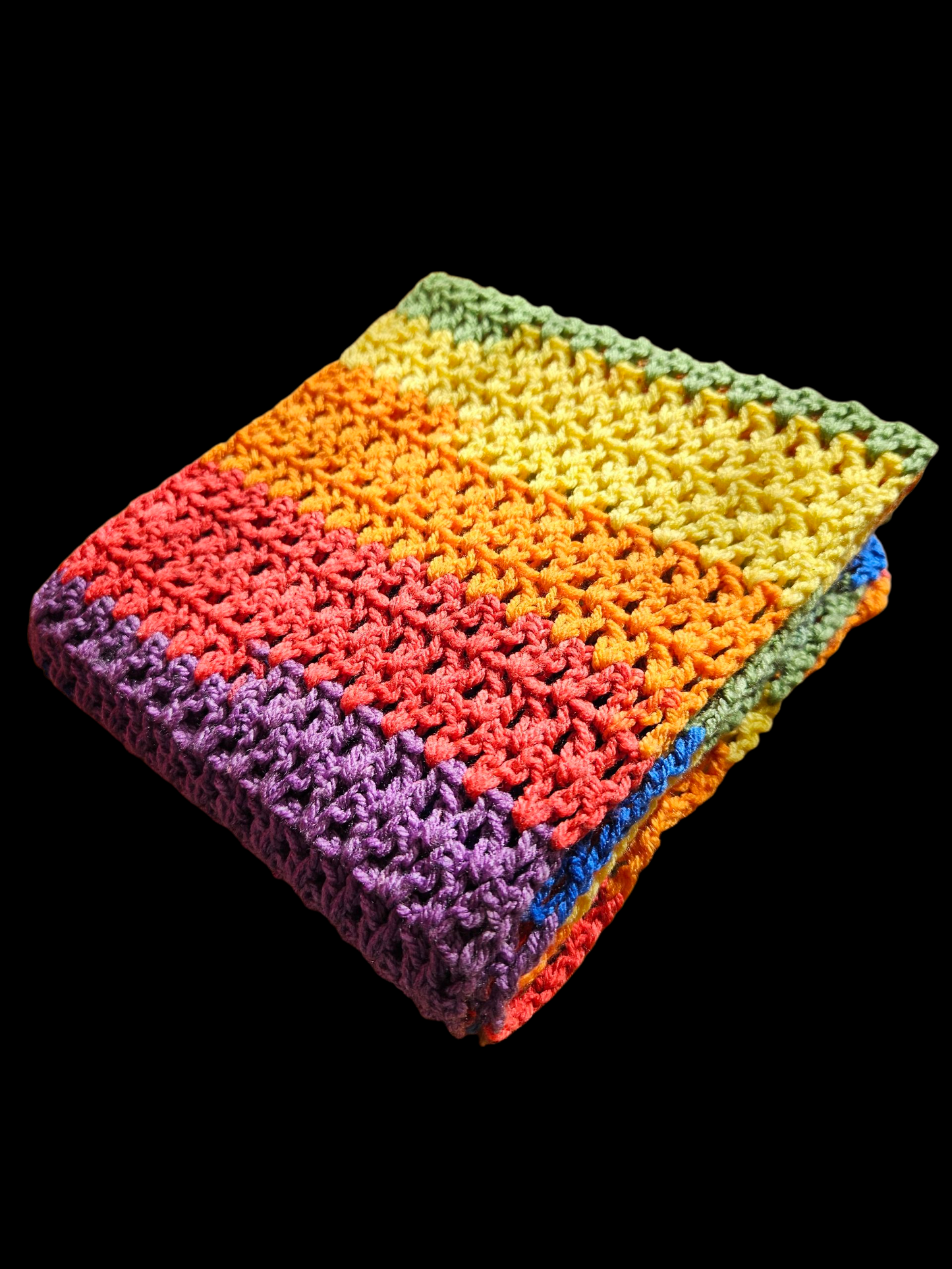 Crochet Long Rainbow Scarf