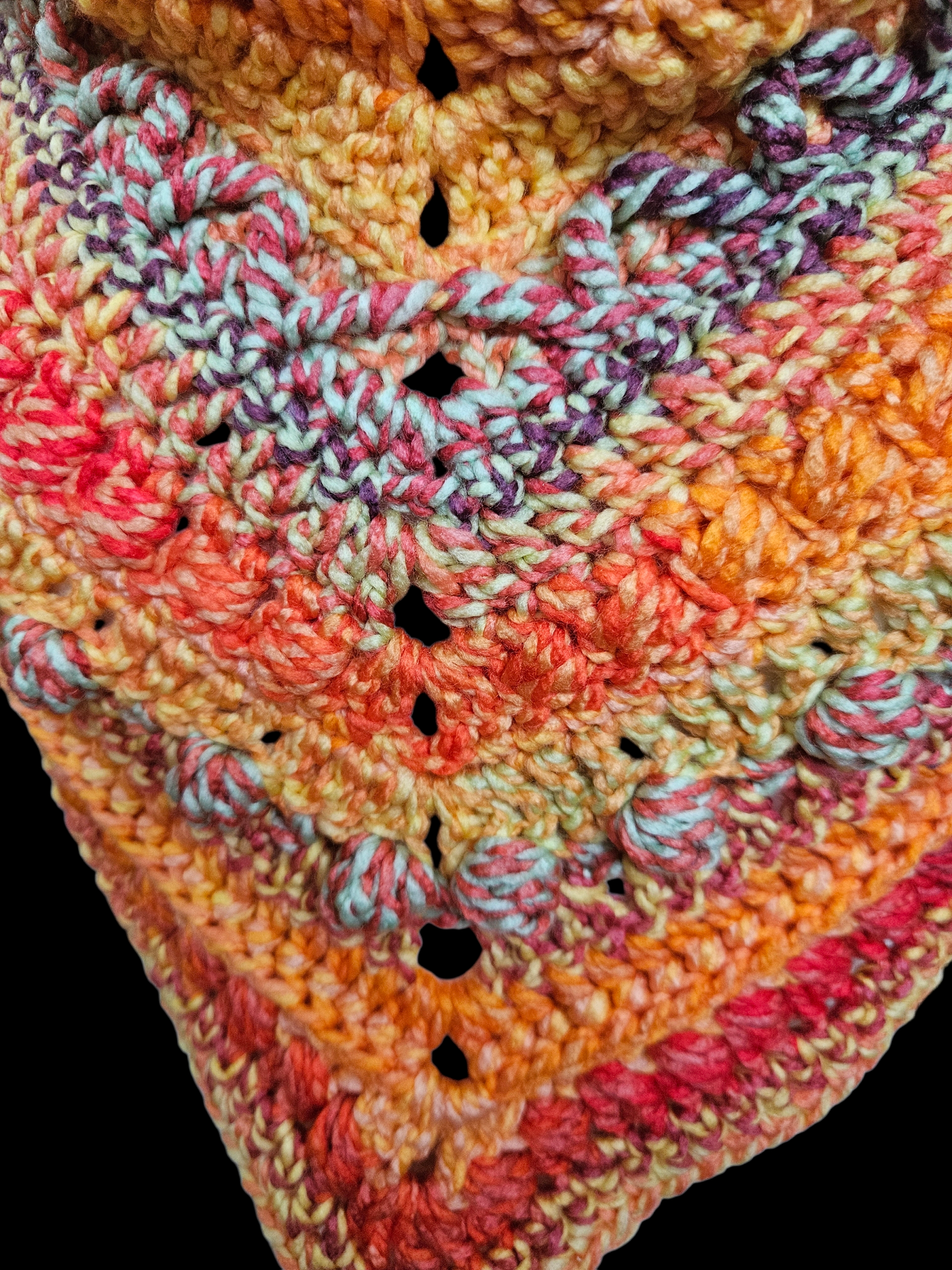 Hooded cowl scarf (colour - Painted Lady)