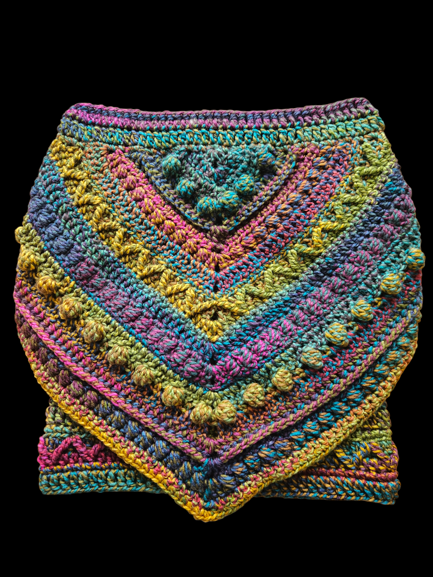 Hooded cowl scarf (colour - Madagascan Sunset)