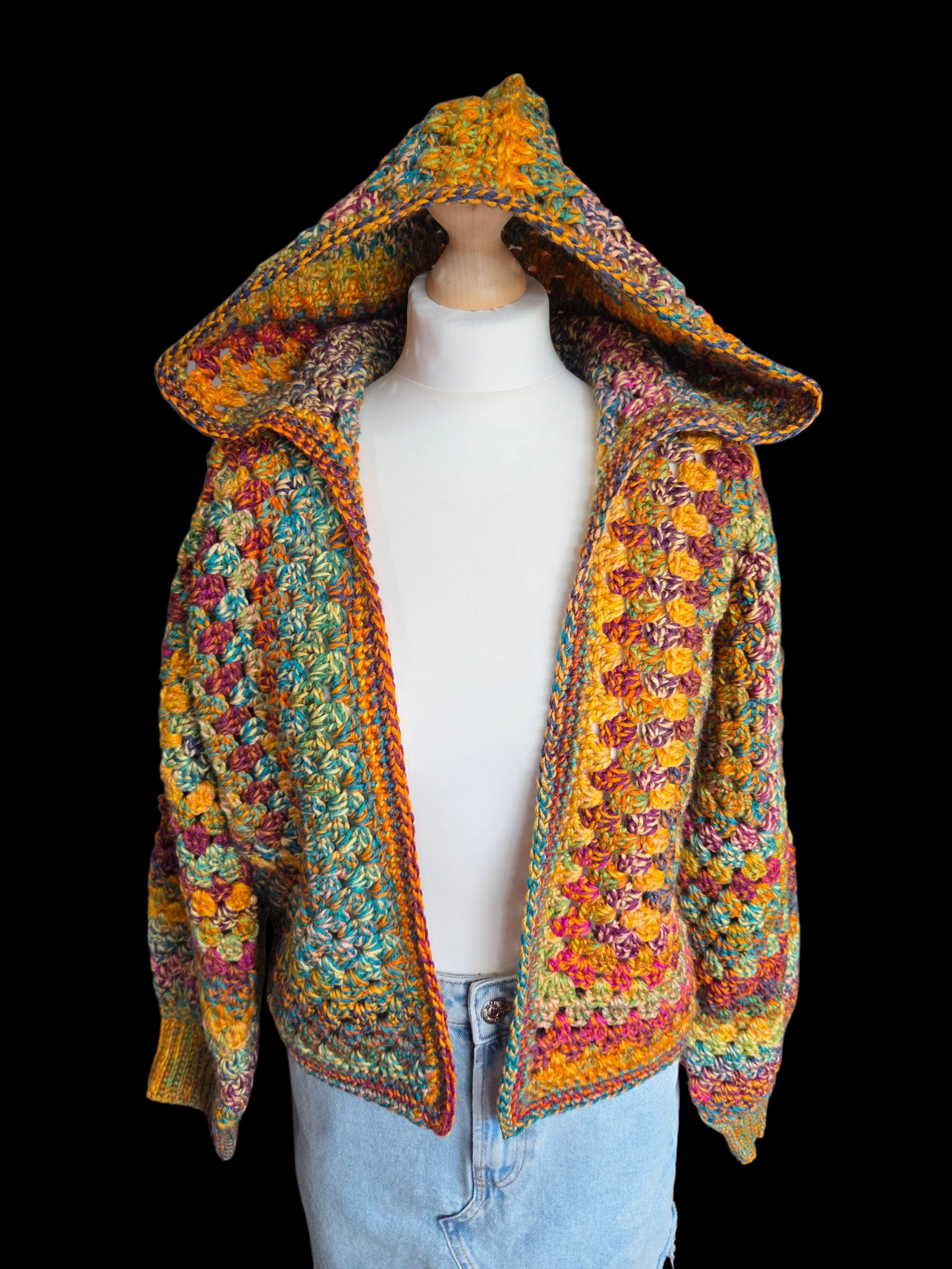Hooded Cardigan (Colour - Malachite)