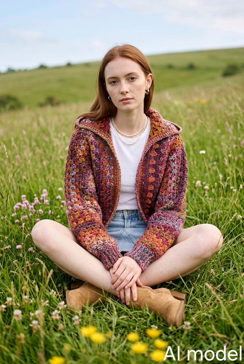 Hooded Cardigan (Colour - Hawk)