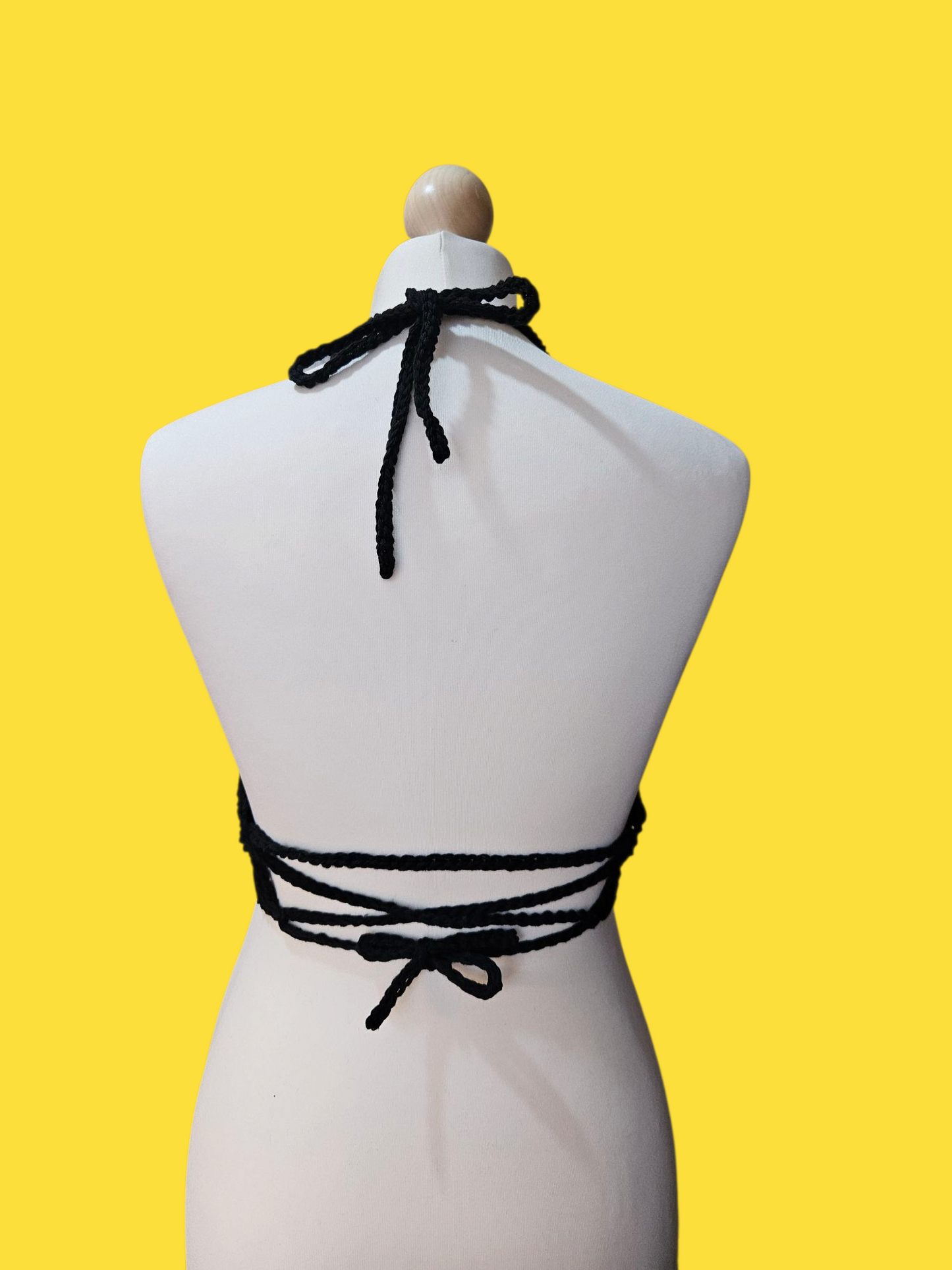 Cotton crop top Black
