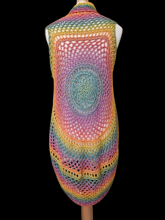 Mandala cardigan vest