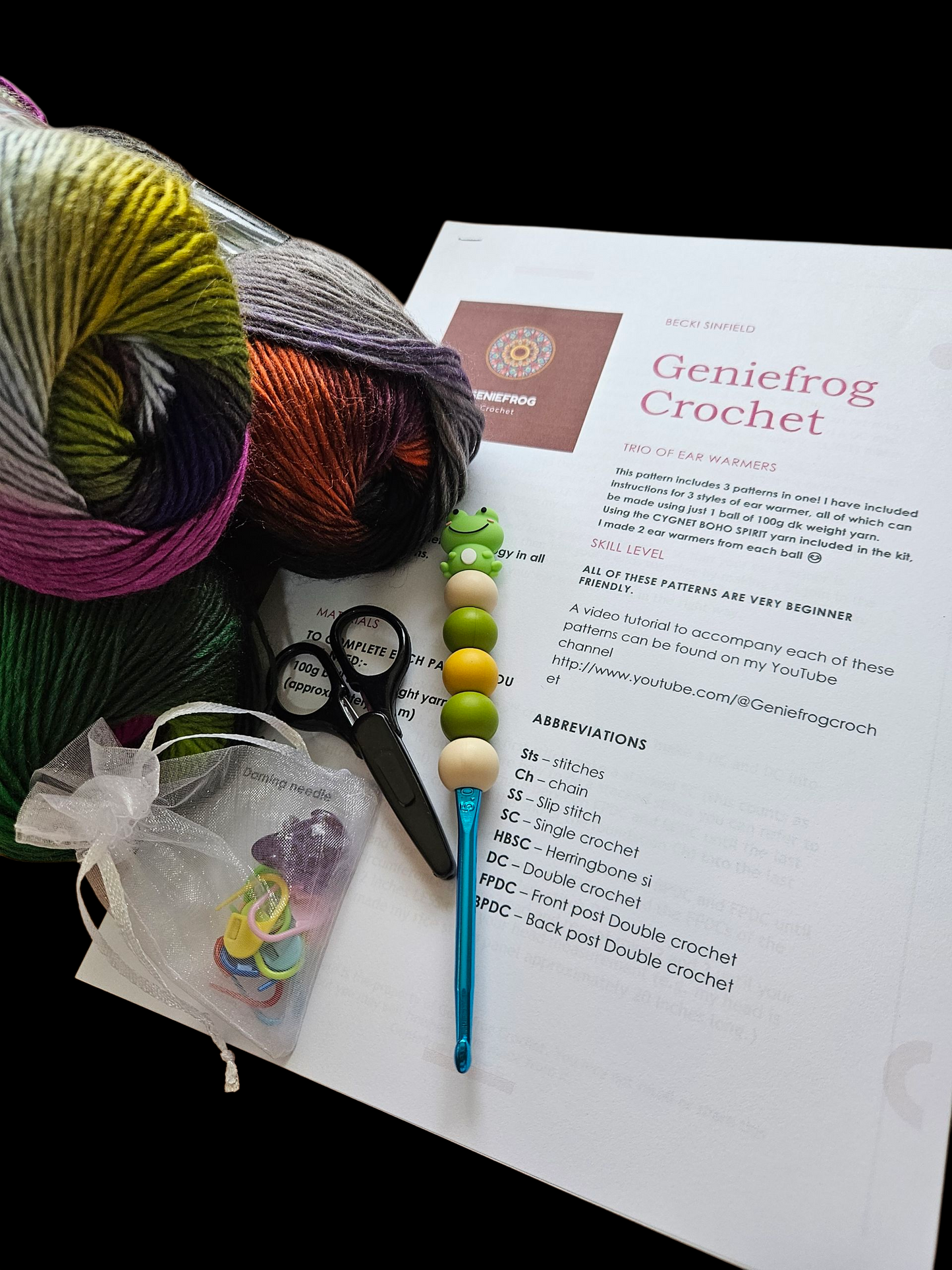 Crochet Kit - Halloween Ear warmers
