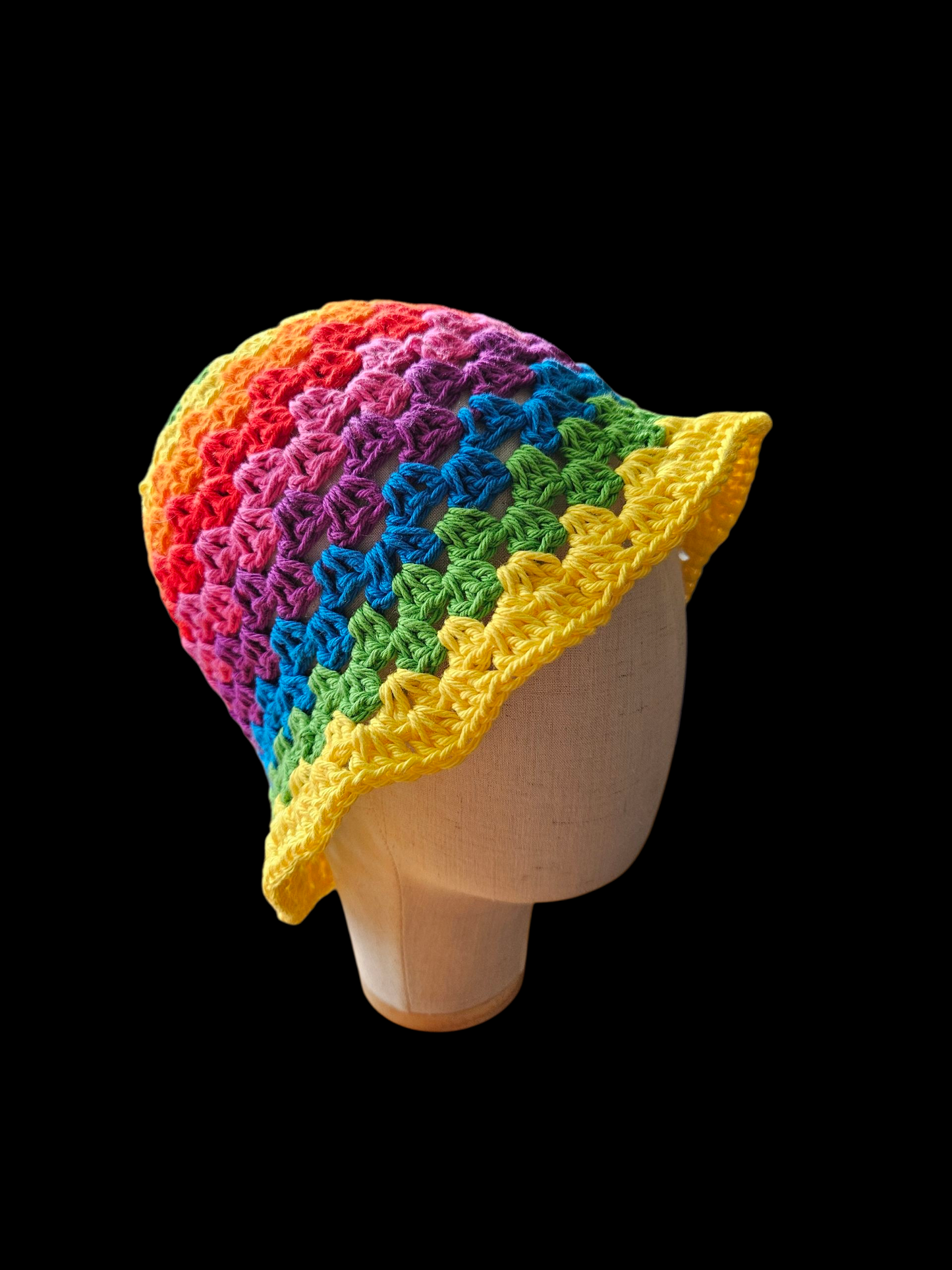 Crochet cotton bucket hat