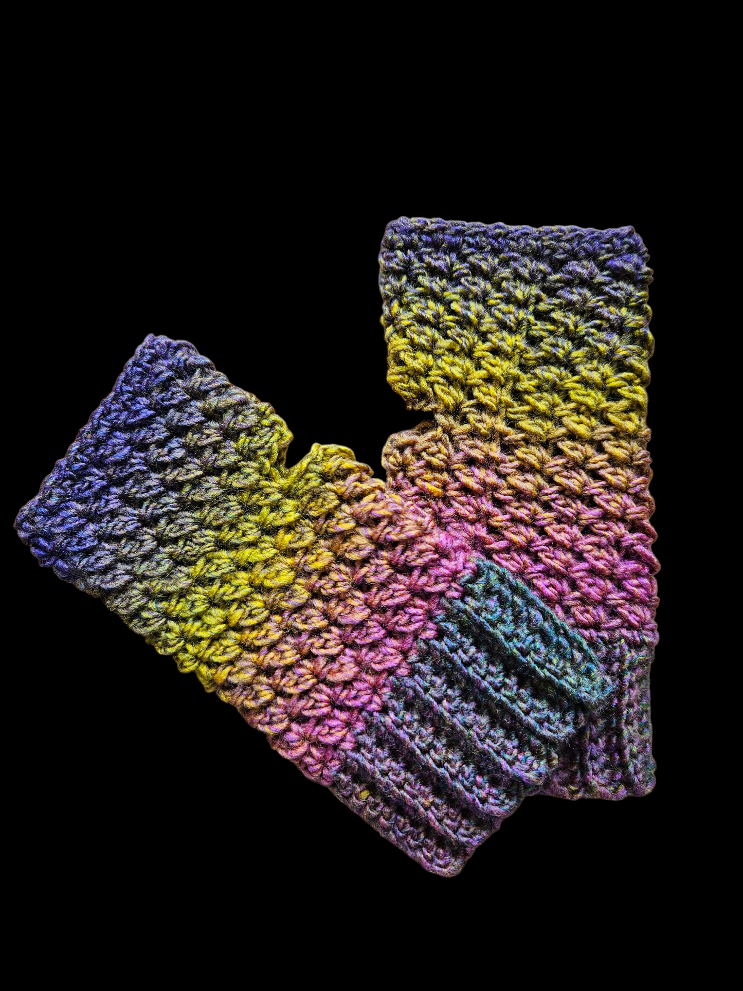 Crochet Ear warmer headband and Fingerless glove Set