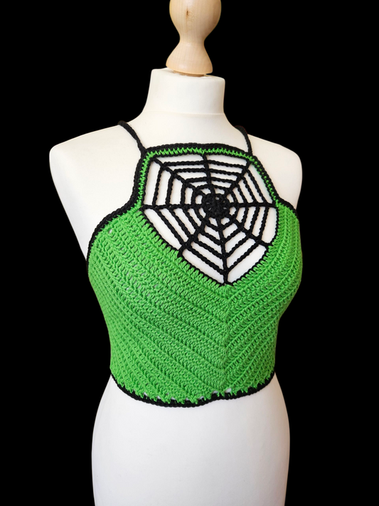 Crochet Spiderweb crop top