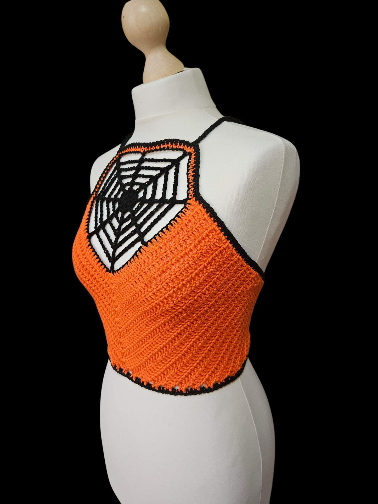 Crochet Spiderweb crop top