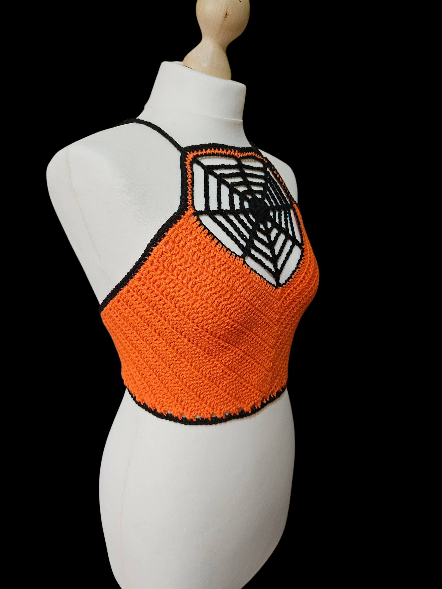 Crochet Spiderweb crop top
