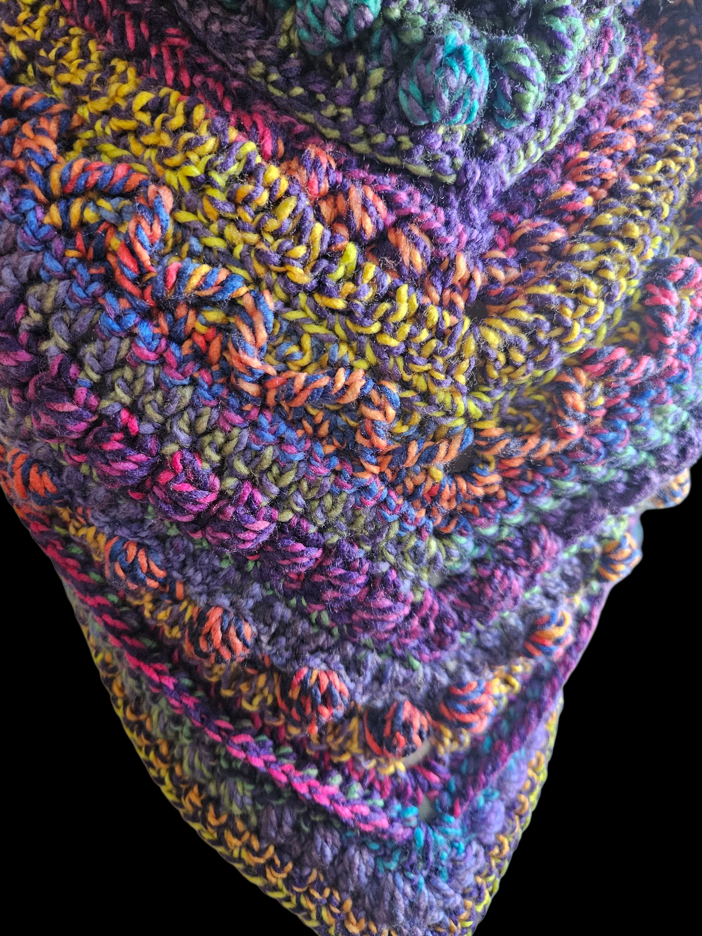 Hooded cowl scarf (Colour - Peacock)