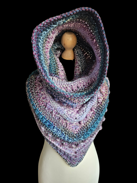 Hooded cowl scarf (Colour - Morpho)