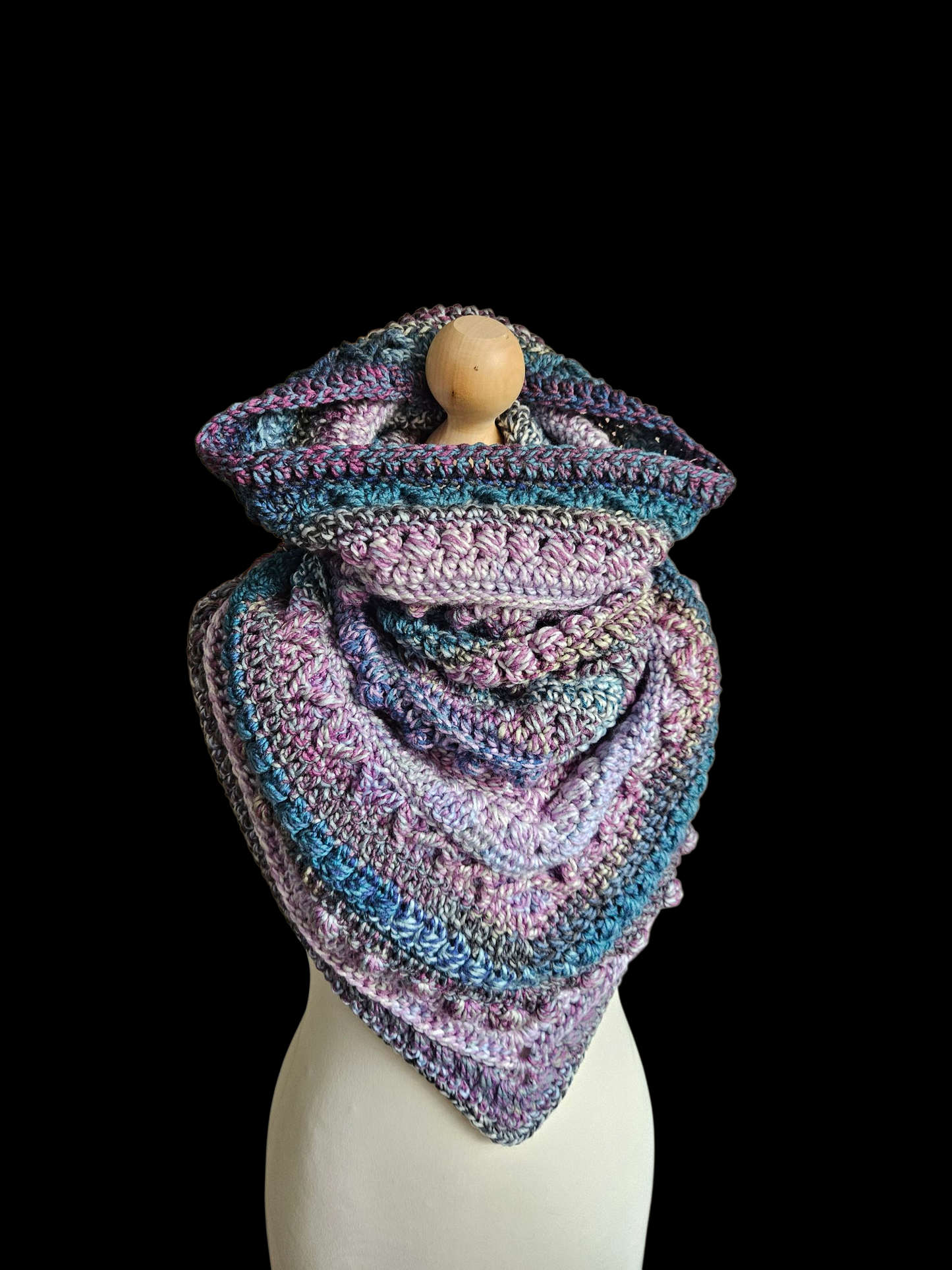 Hooded cowl scarf (Colour - Morpho)