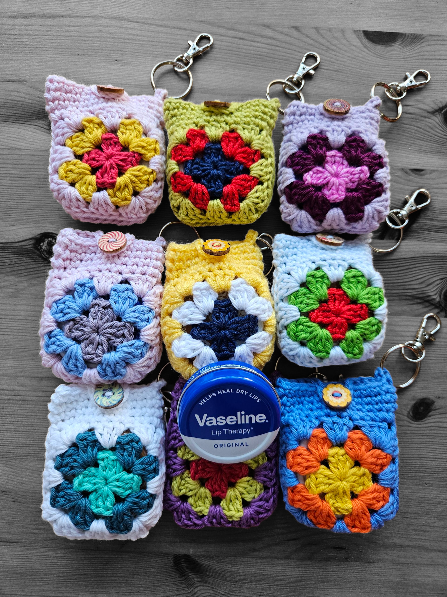 Key ring with lip Balm