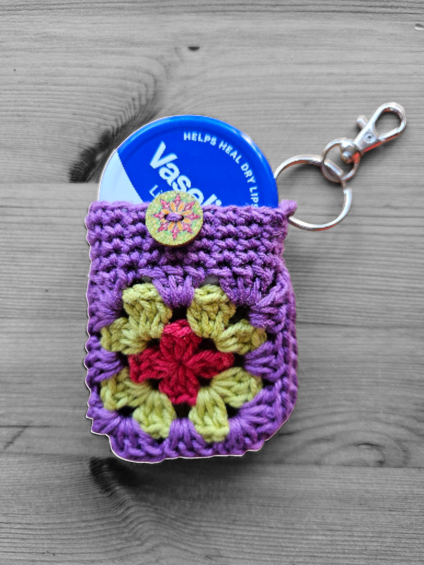 Key ring with lip Balm