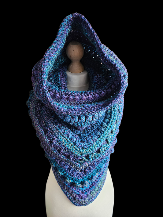 Hooded cowl scarf