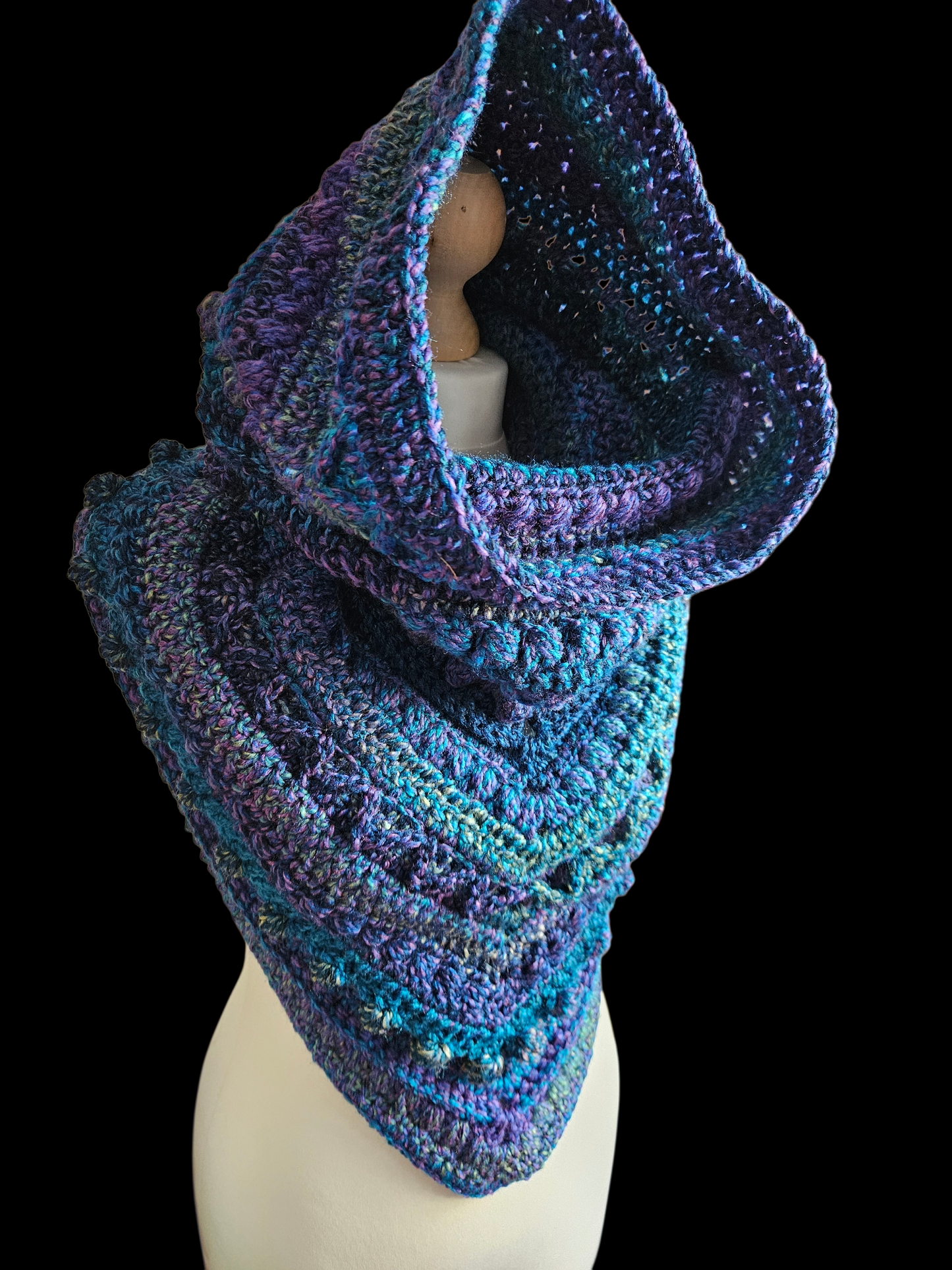 Hooded cowl scarf