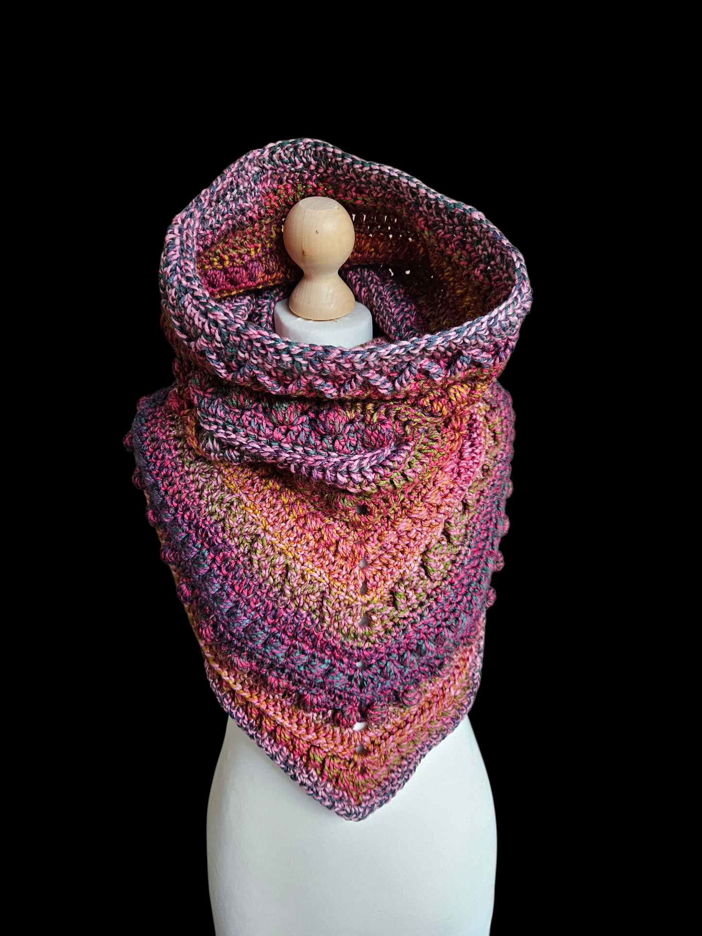 Hooded cowl scarf (Colour - Hawk)