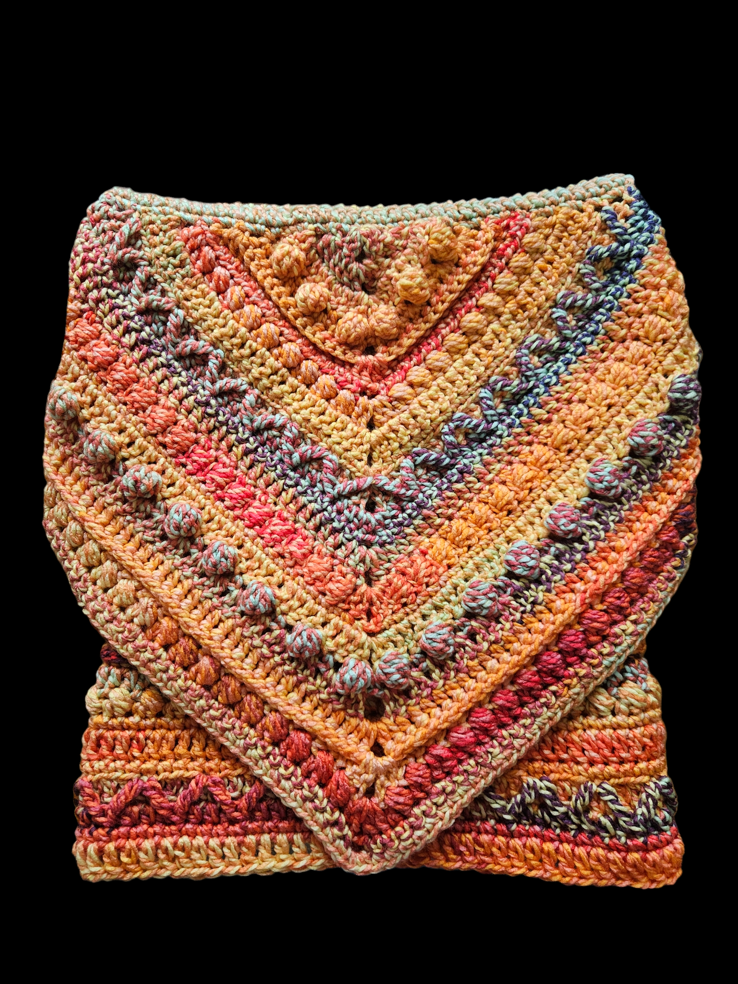 Hooded cowl scarf (colour - Painted Lady)