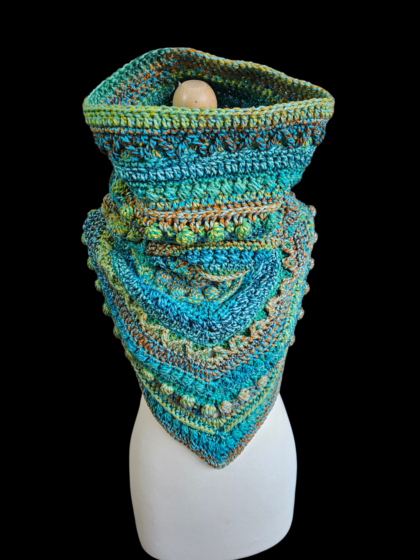 Hooded cowl scarf (colour - Adonis)