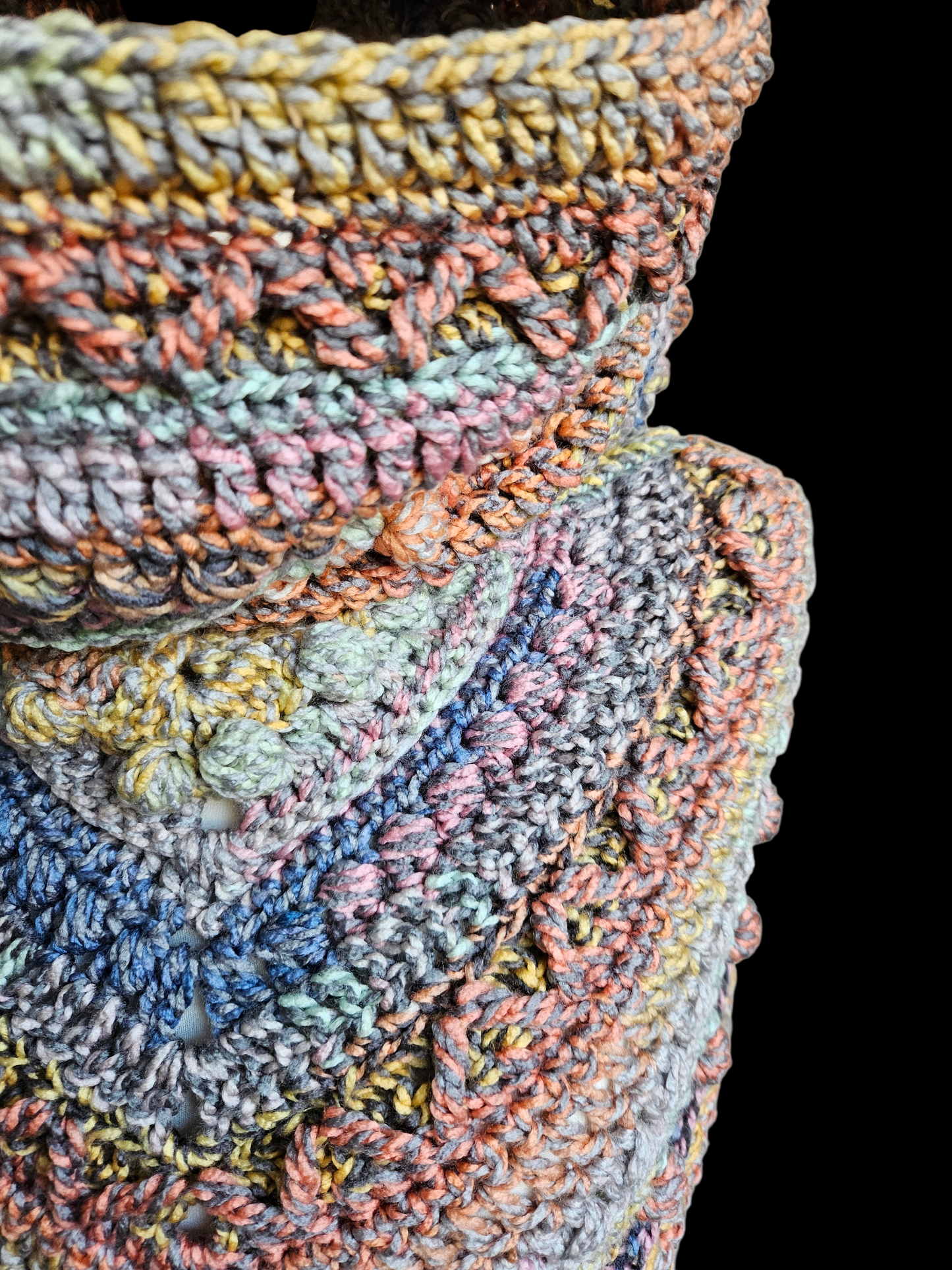 Hooded cowl scarf (colour - Grey Dagger)