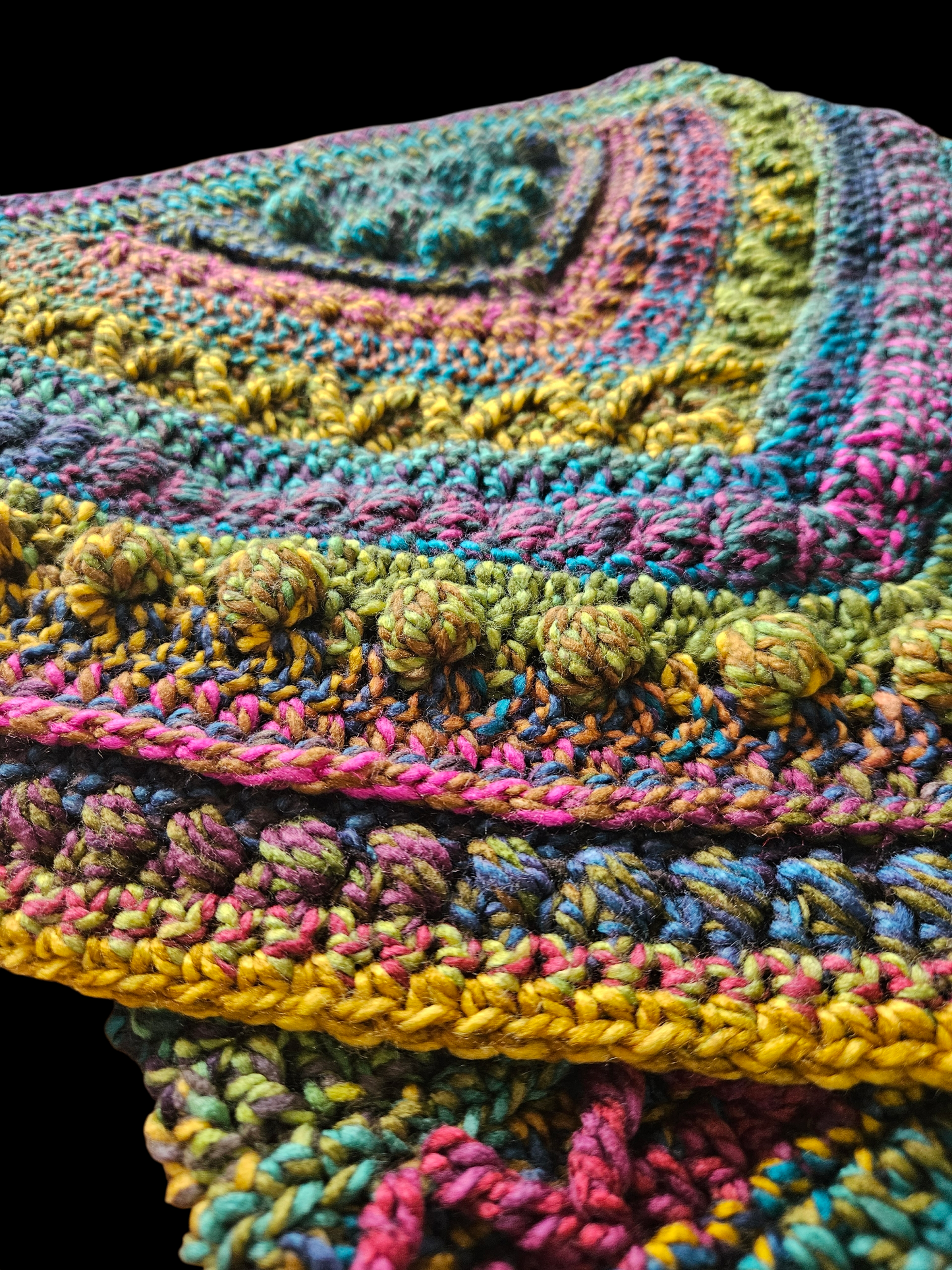 Hooded cowl scarf (colour - Madagascan Sunset)