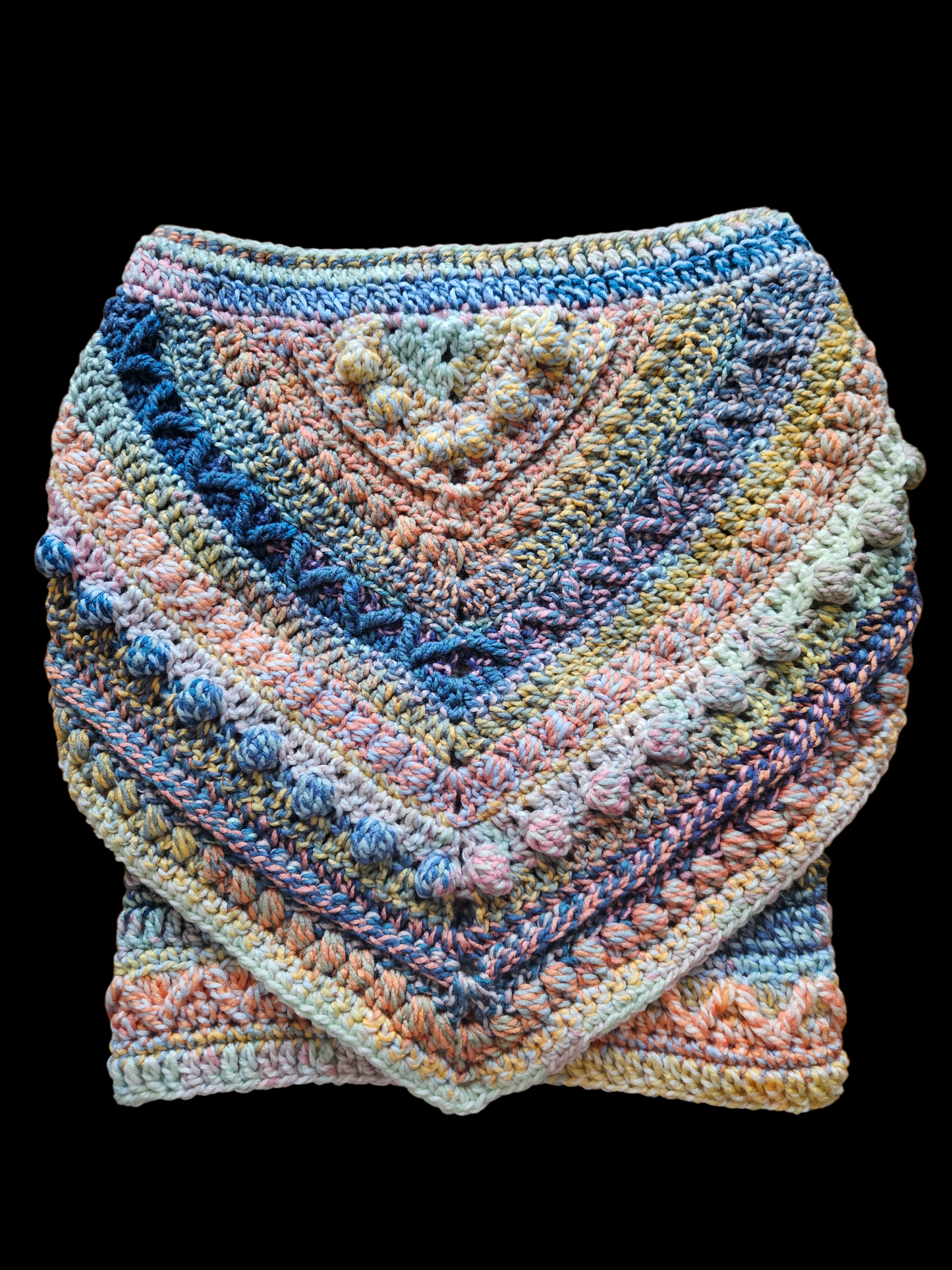 Hooded cowl scarf (colour - Holly Blue)