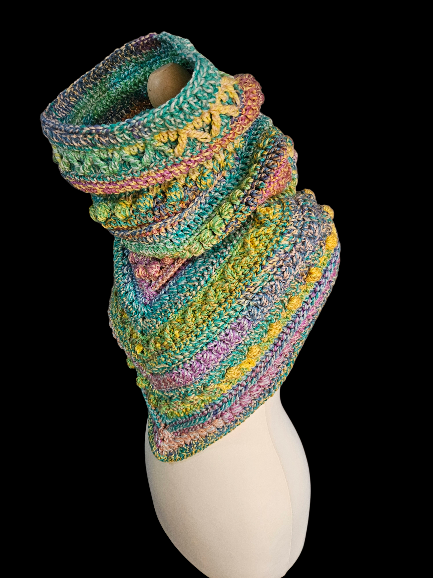 Hooded cowl scarf (colour - Luna)