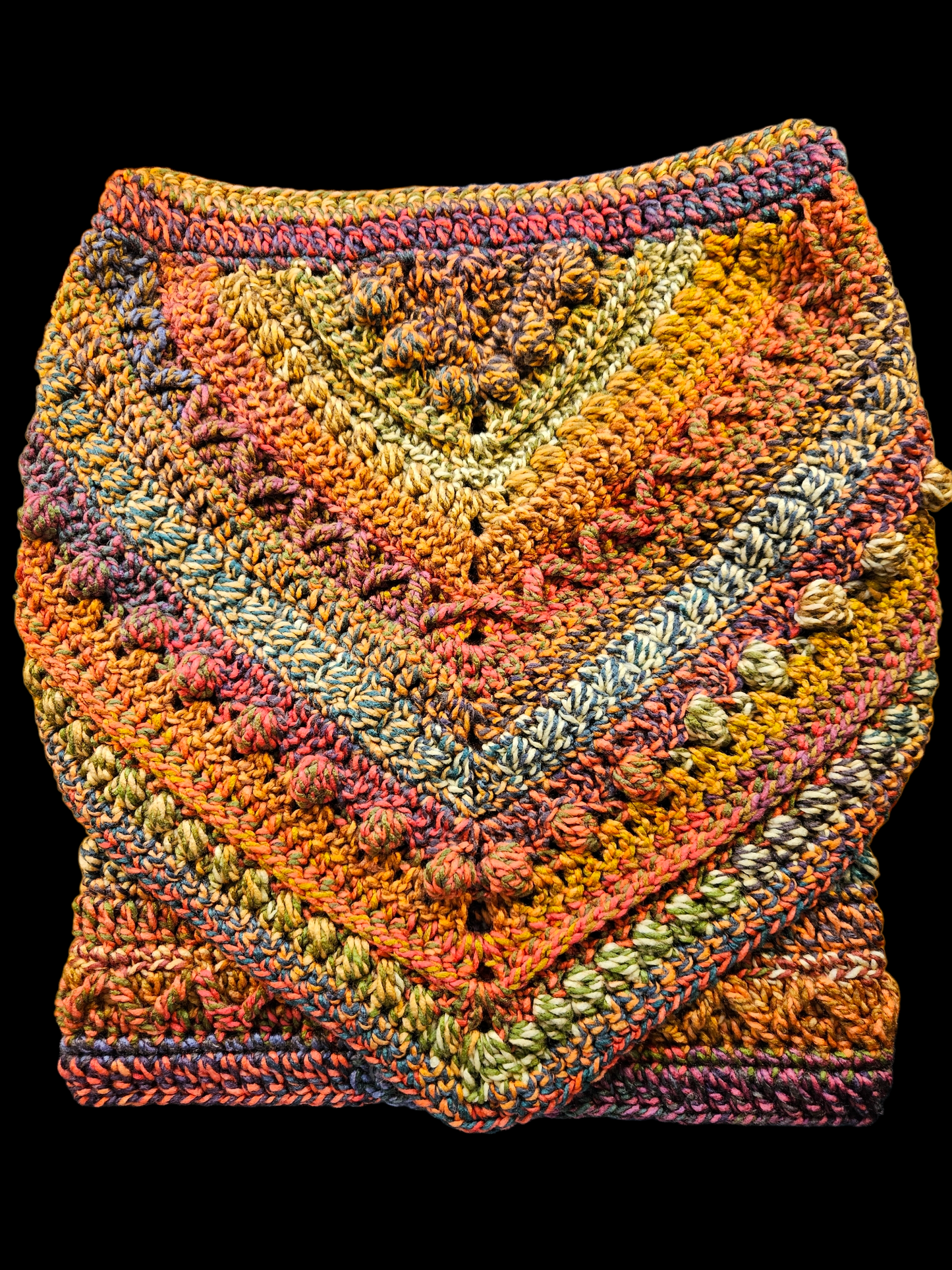 Hooded cowl scarf (colour - Fiery Jewel)