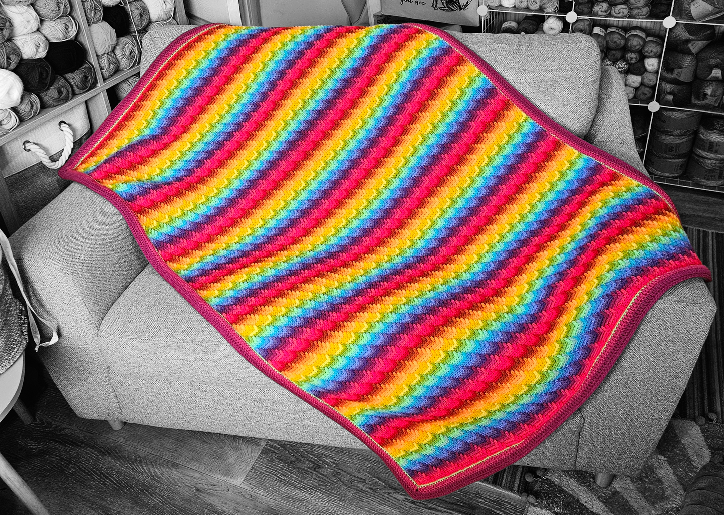 Rainbow Blanket Throw