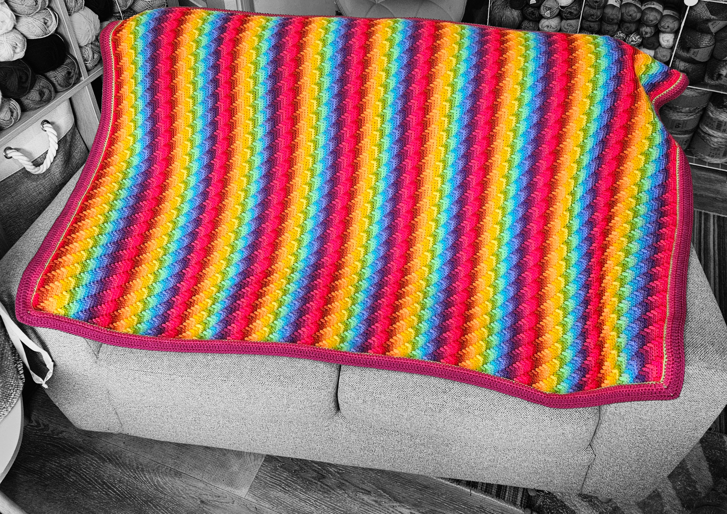 Rainbow Blanket Throw