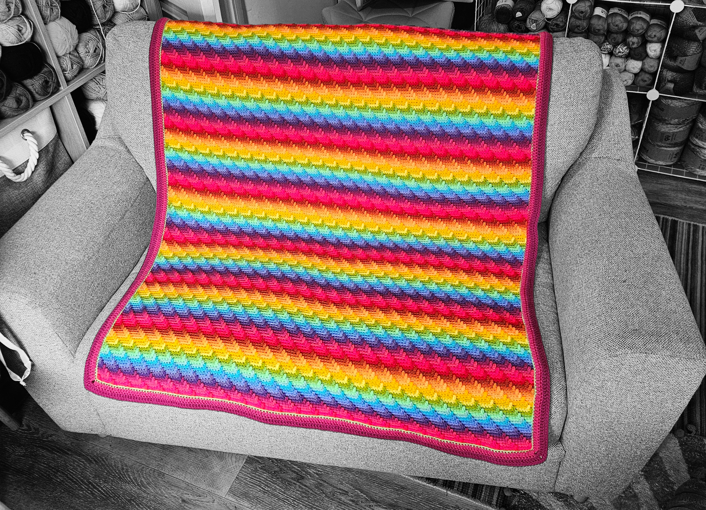Rainbow Blanket Throw