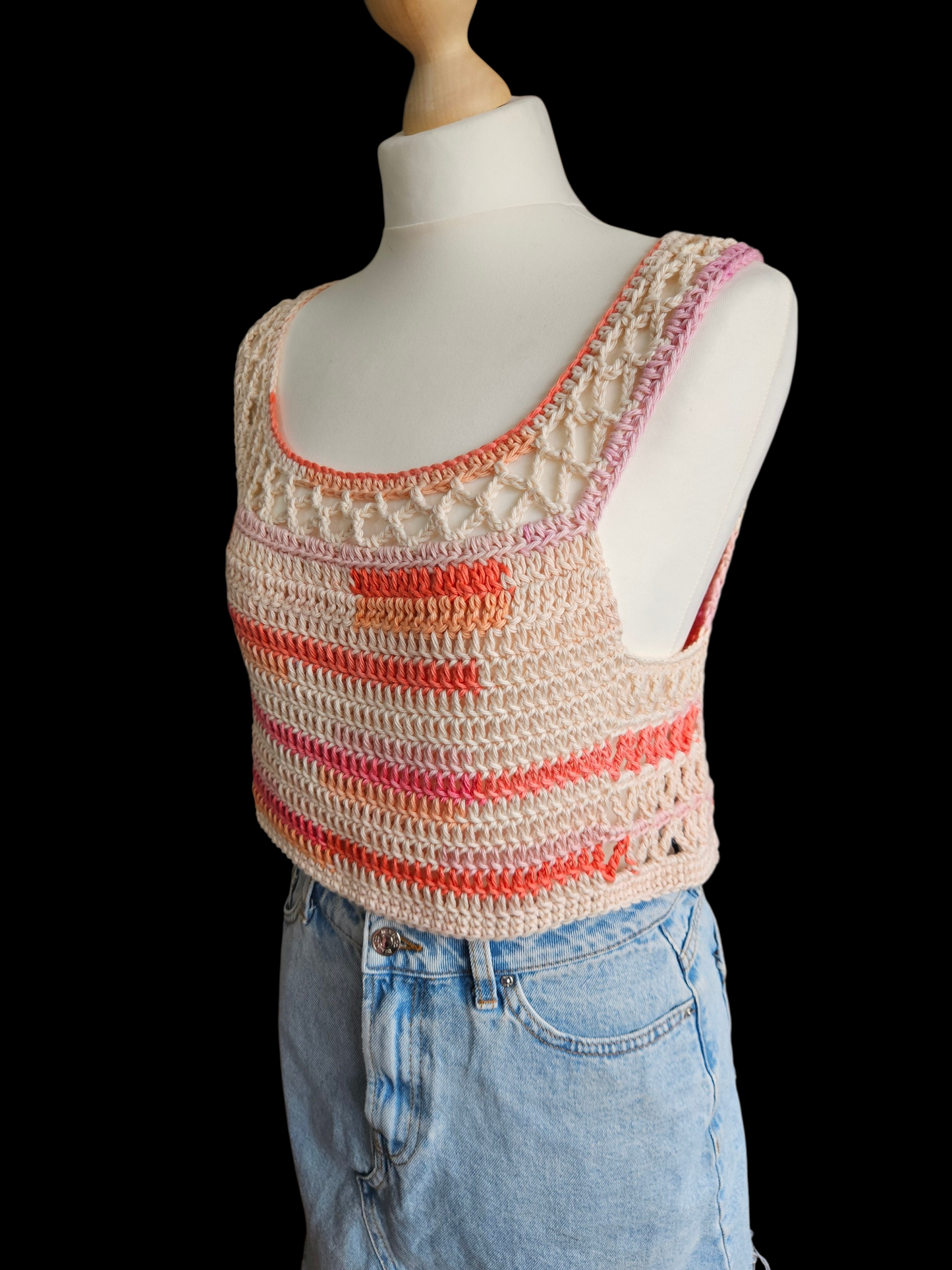 Cropped cotton top