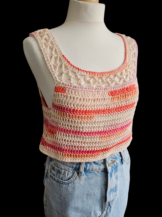 Cropped cotton top