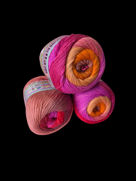 3 x 150g Cakes Cygnet Marshmallow Pies DK yarn (Colour - Red hot Rio)