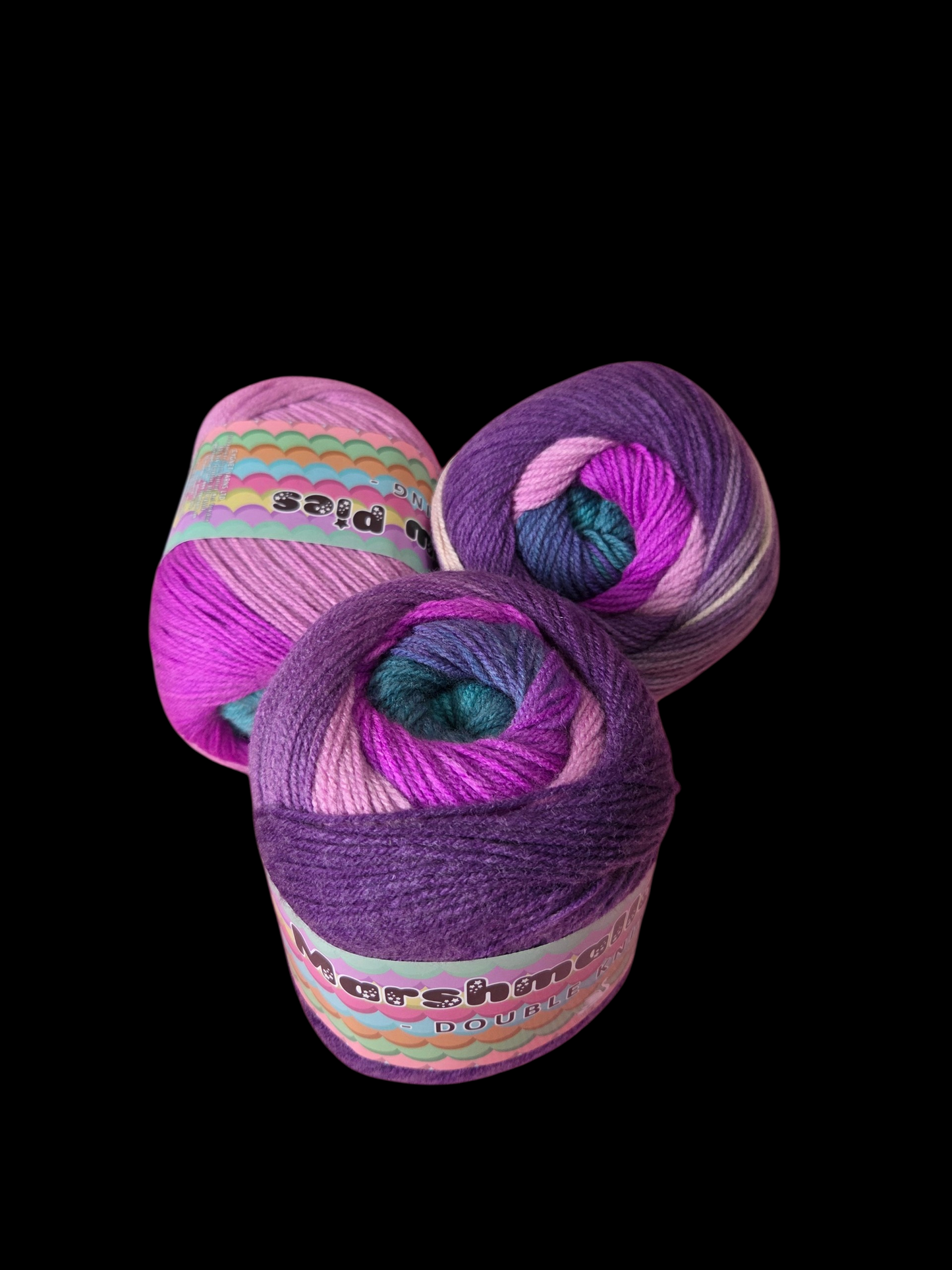 3 x 150g Cakes Cygnet Marshmallow Pies DK yarn (Colour - Purple Rain on Me)