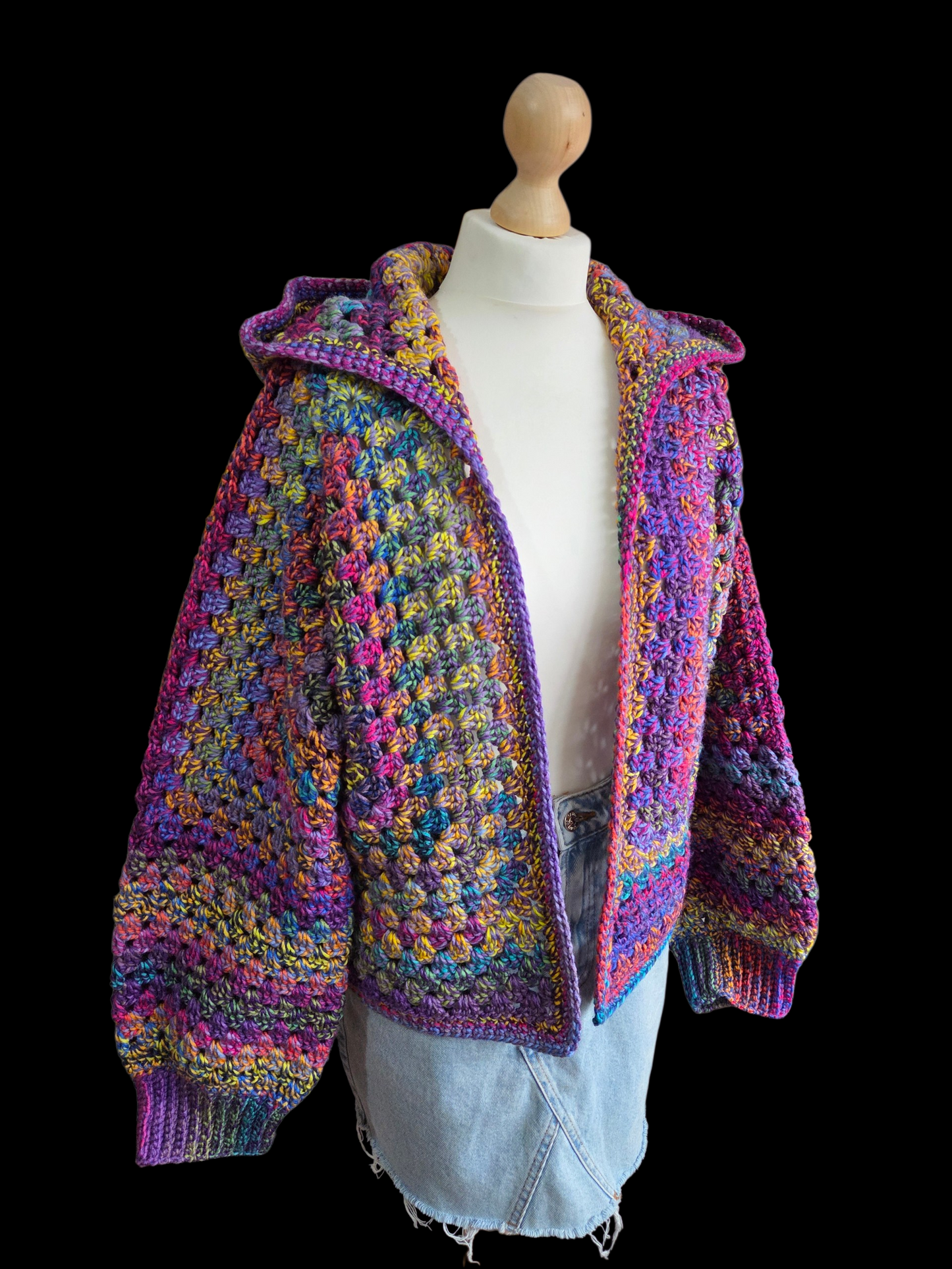 Hooded Cardigan (Colour - Peacock)