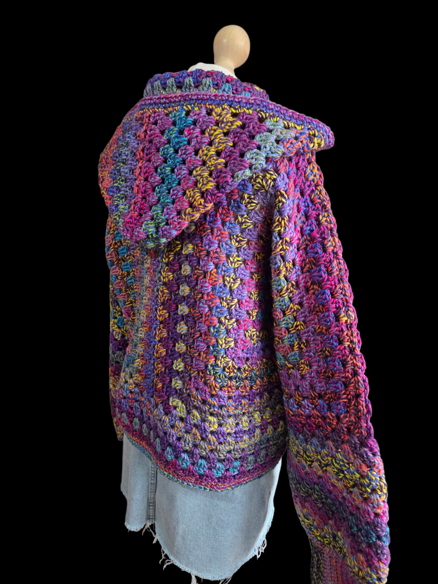 Hooded Cardigan (Colour - Peacock)