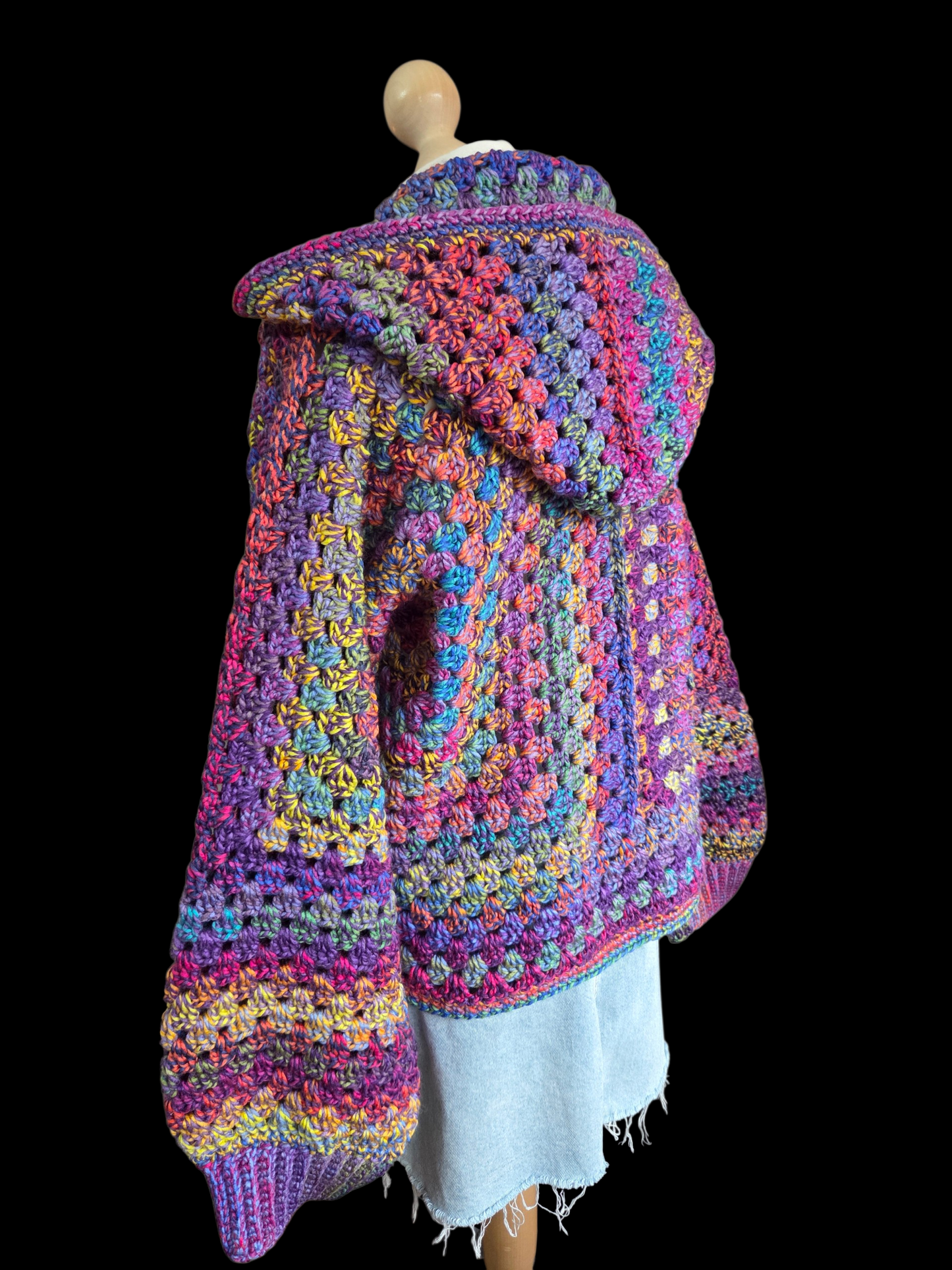 Hooded Cardigan (Colour - Peacock)