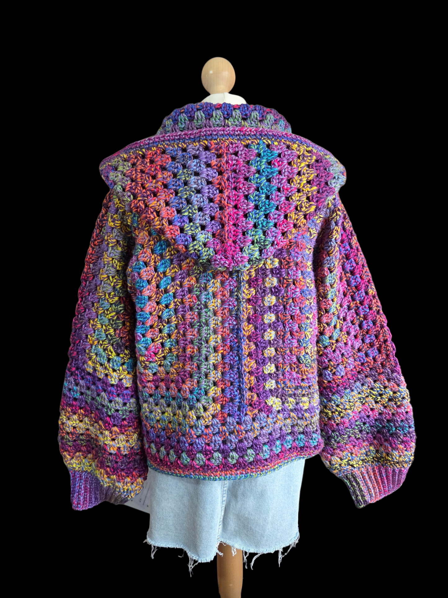 Hooded Cardigan (Colour - Peacock)