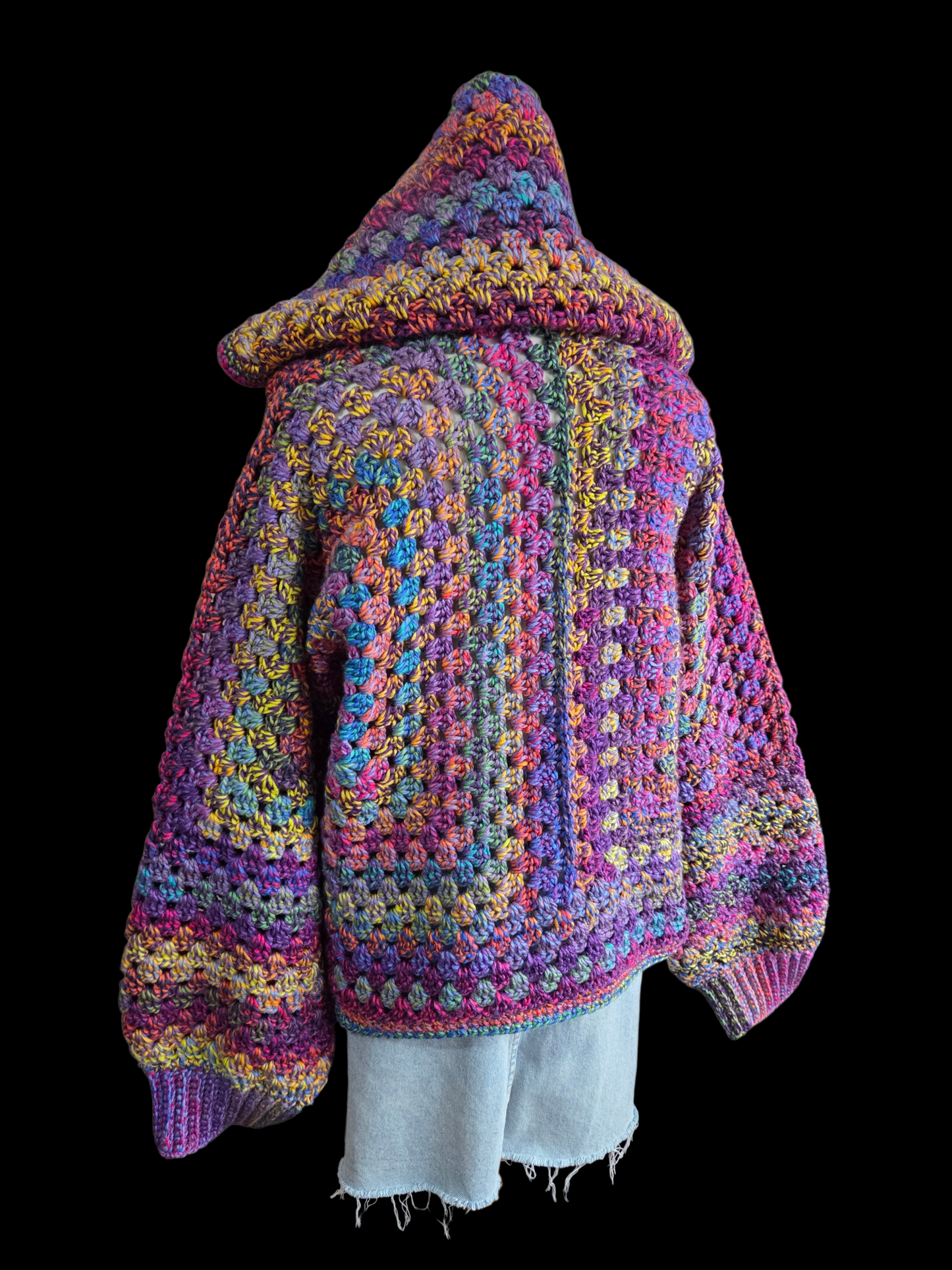 Hooded Cardigan (Colour - Peacock)