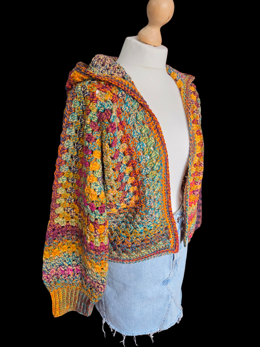 Hooded Cardigan (Colour - Malachite)