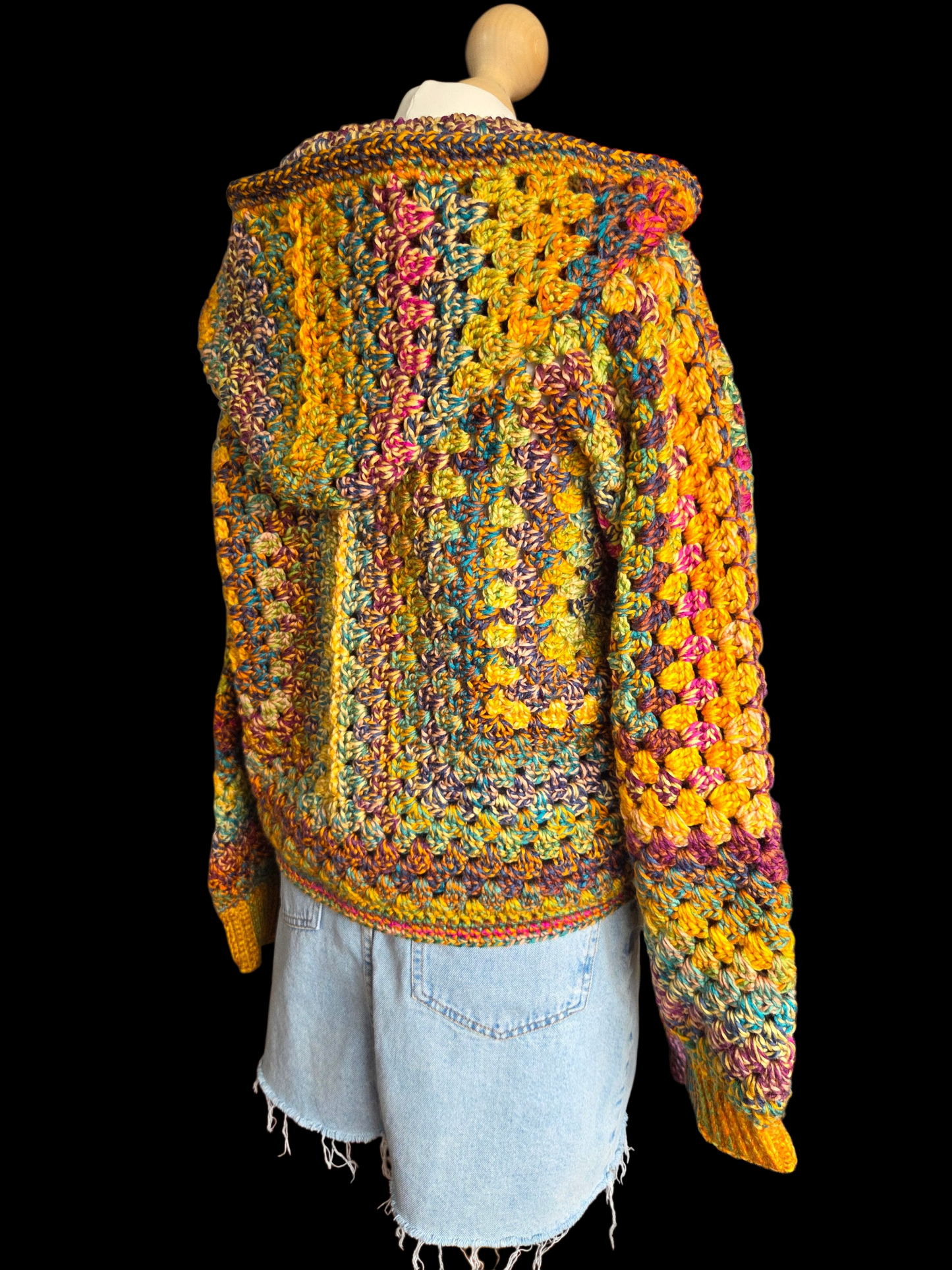 Hooded Cardigan (Colour - Malachite)