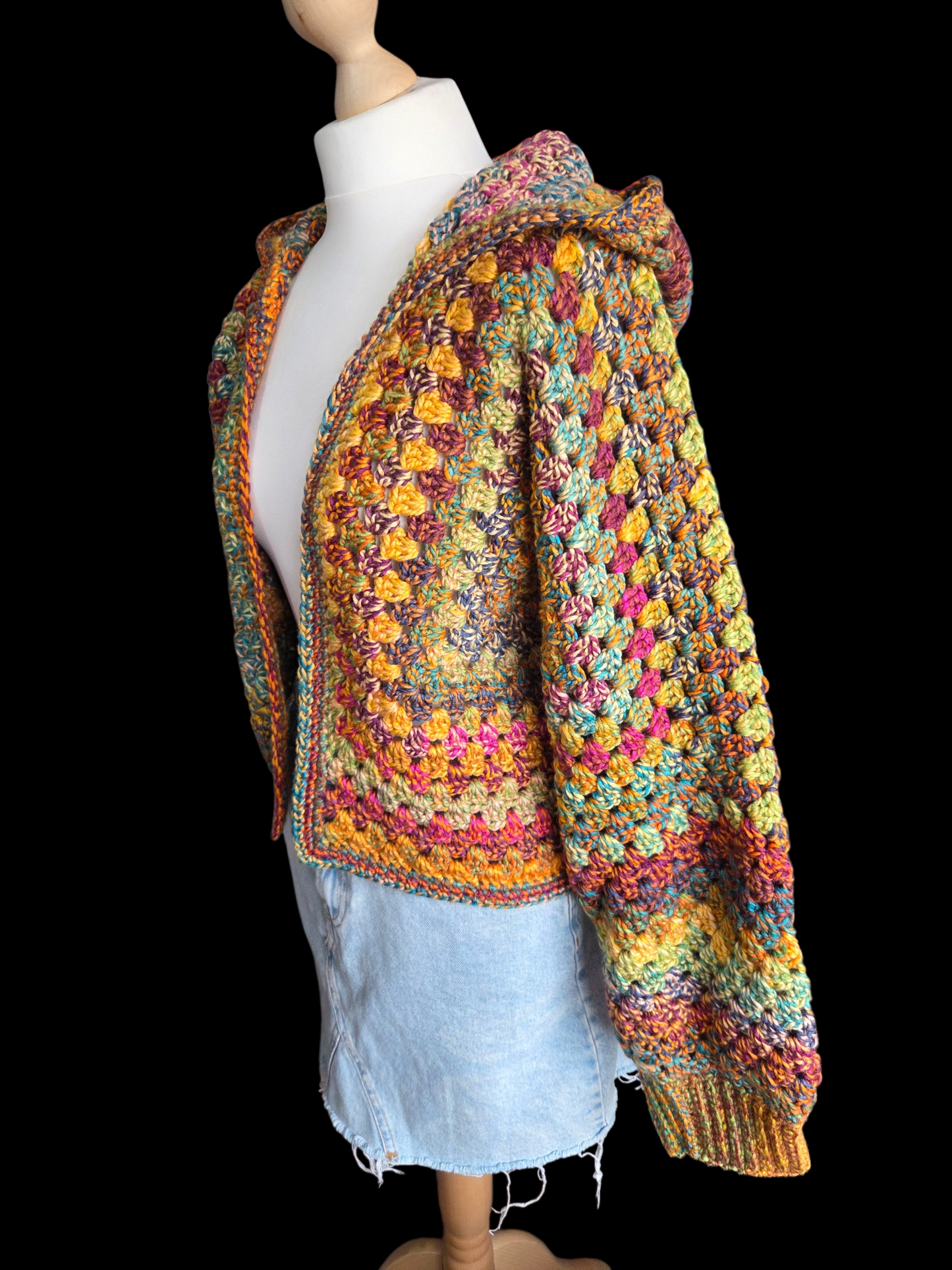 Hooded Cardigan (Colour - Malachite)