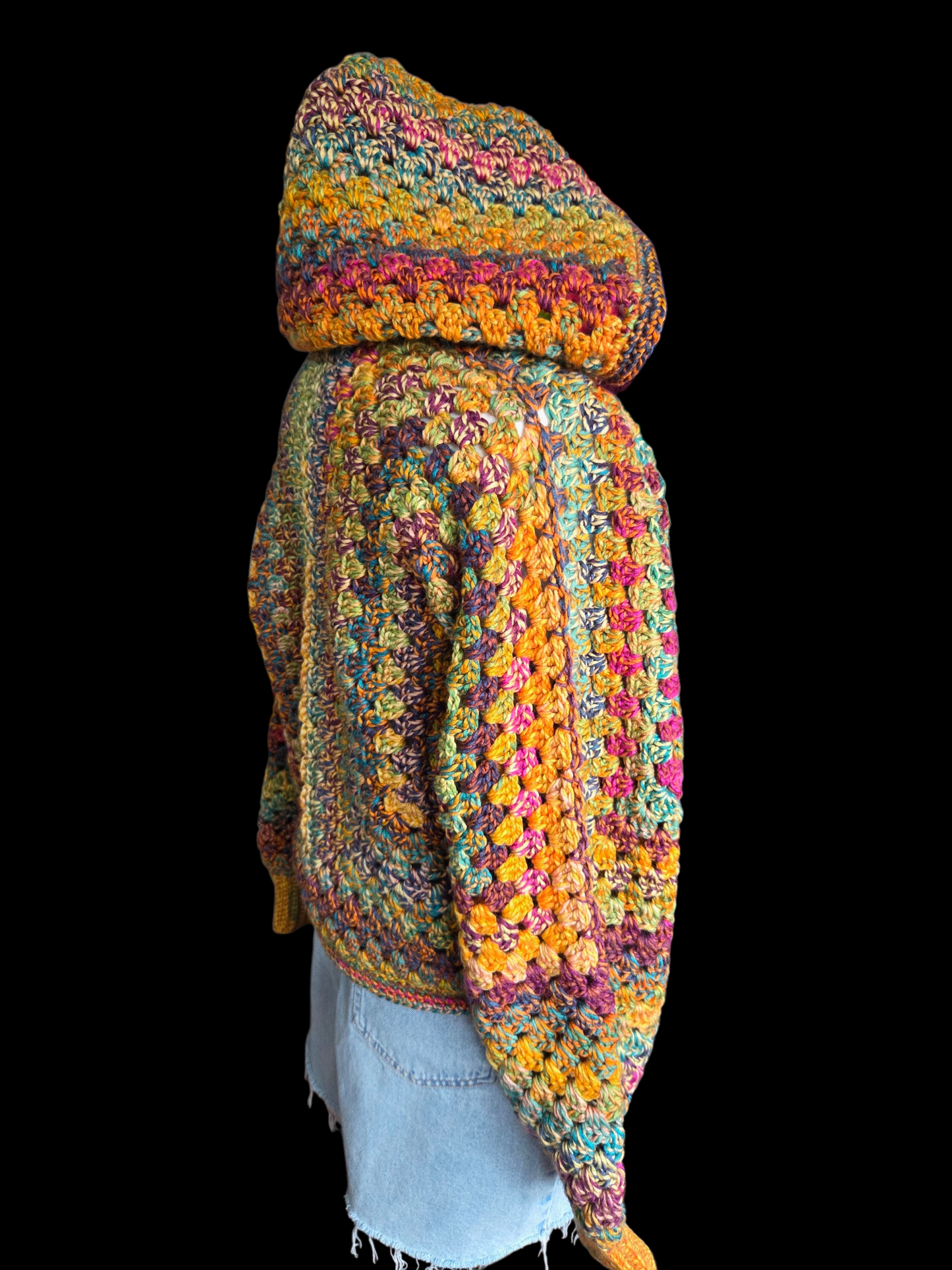 Hooded Cardigan (Colour - Malachite)