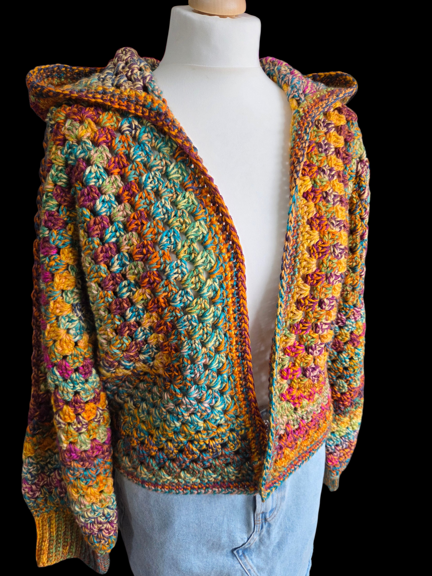 Hooded Cardigan (Colour - Malachite)
