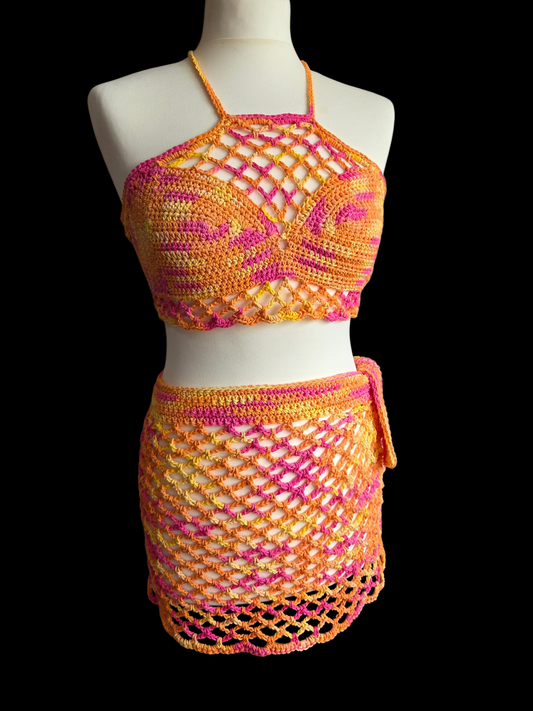 Beach set - cover up and crop top