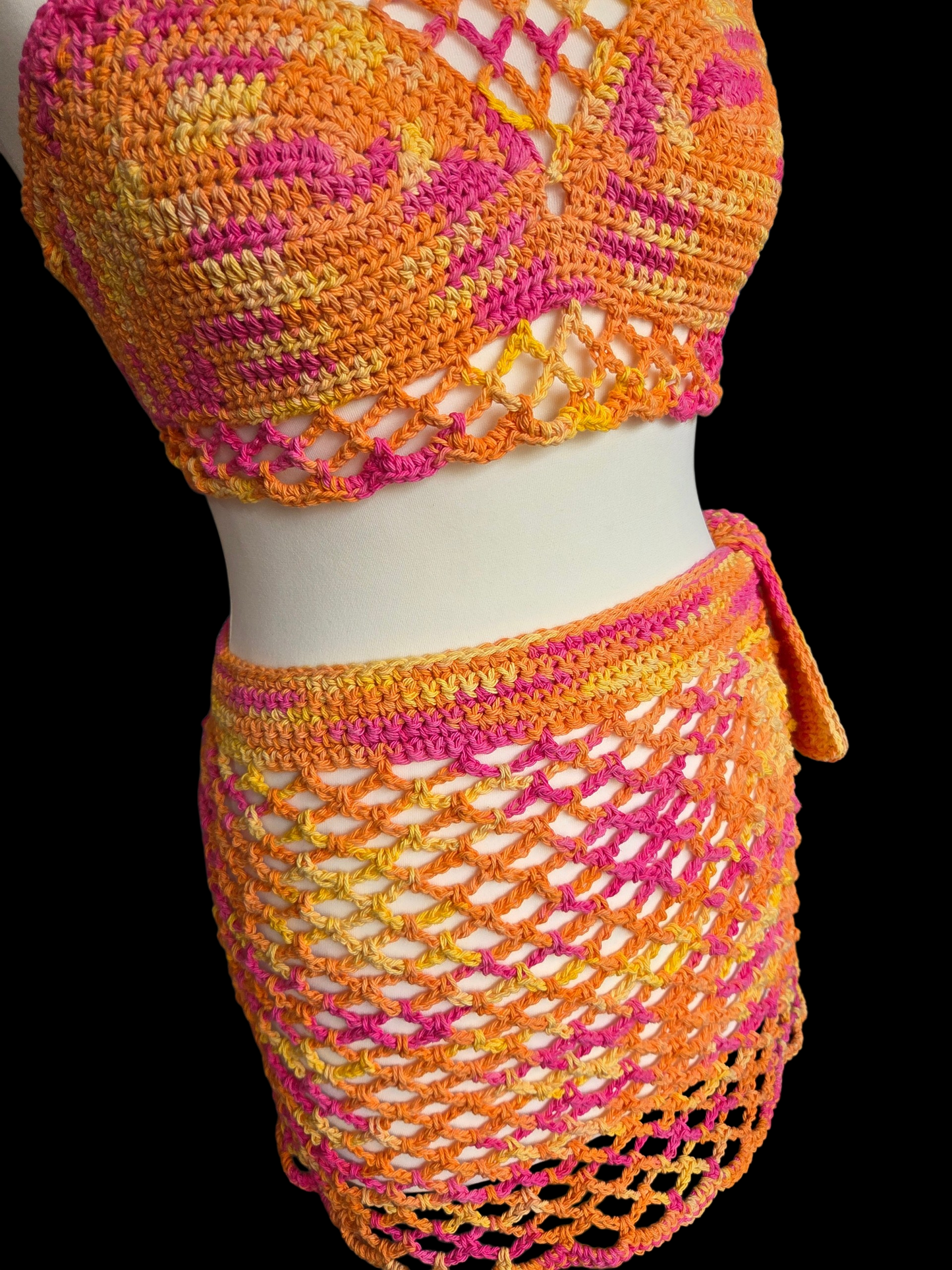 Beach set - cover up and crop top